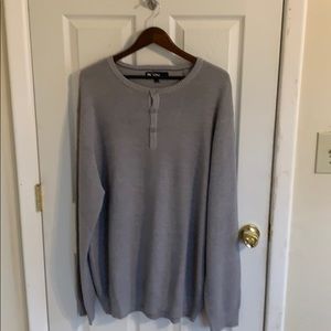 Westport Black: Gray 3 button sweater